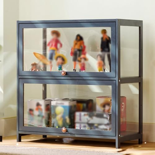 GLJTUO Acryl-Vitrine Vitrinen/Vitrine Klapptür-Vitrine Curio-Vitrine Sammlerstücke Vitrine Curio-Schrank Glasregal Vitrine Mit Einer Tür,A-70×33×73cm/28×13×29in