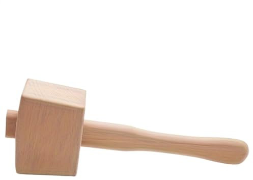 Marteau en bois de hêtre massif avec poignée, marteau multifonction de travail du bois, maillet professionnel portable pour menuiserie, bricolage, outil de menuiserie