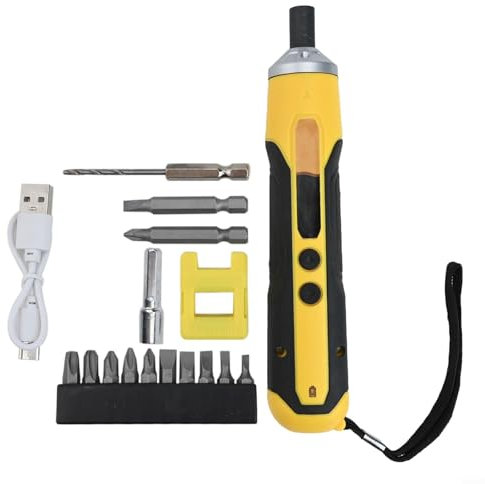 Mini taladro inalámbrico 6 8V destornillador eléctrico juego con carga USB y accesorios magnéticos (A)