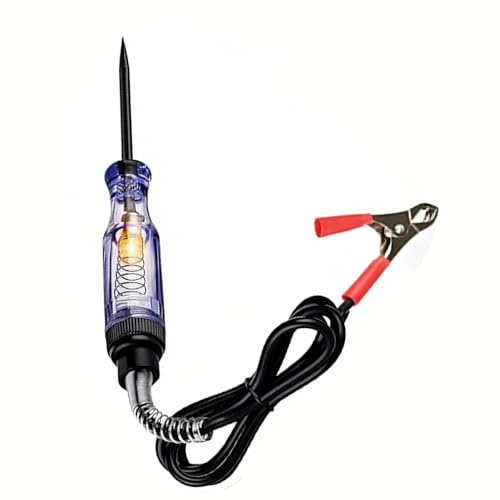 Circuit Tester,6V-12V-24V With Indicator Light Test Pen,Electrical System Testing Tool (With Alligator Clip),Electricity Tester for Automotive,Fuse,Wiring Circuit Continuity Tester (Black)