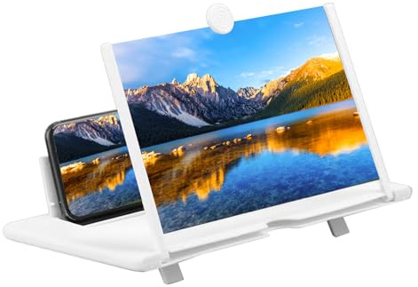 2026 Nuova versione con lente d'ingrandimento per schermo | Lente d'ingrandimento 3D HD per cellulare, supporto per amplificatore portatile per smartphone, supporto per proiettore amplificatore per