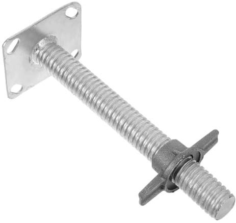 Artibetter Portable Scaffold Leveling Jack Adjustable Height and Load Bearing Metal Screw Rod Design, Wide Base Plate for Construction Scaffolding and Commercial Use