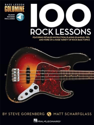 Bass Lesson Goldmine: 100 Rock Lessons: Noten, Lehrmaterial, Grifftabelle, Download für Bass-Gitarre: Bass Lesson Goldmine Series