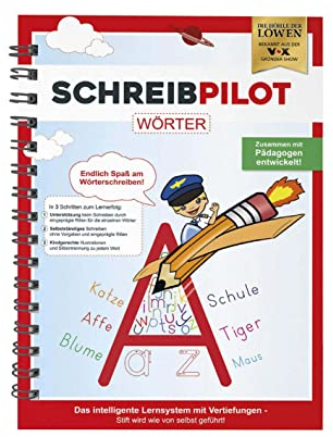 Schreibathlet Schreiblernheft mit vorgeprägten Wörtern – Übungsbuch mit patentierten Rillen zum Nachfahren – Von Lehrern & Pädagogen entwickelt – Schulkonform & mehrfach nutzbar