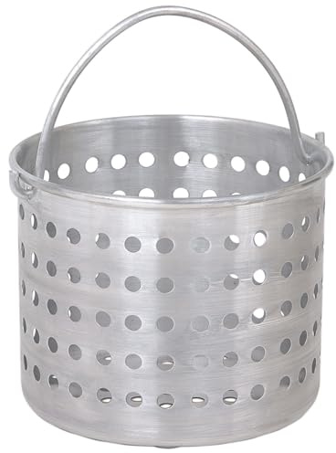 Johnson Rose Steamer Basket Fits 32 Qt. Pan 10-1/4in D Wire Loop Handle 1.6 Gauge Aluminum
