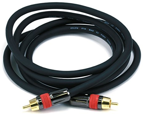 Monoprice 6ft RG6/U 75 ohm CL2/In-Wall Rated Digital Coaxial S/PDIF RCA Audio Cable