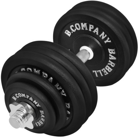 Guss Kurzhantel-Set 40Kg (1 x Kurzhantelstange 45cm, 2x1,25, 2x2,5 und 6x5Kg Hantelscheiben) Hantelset Hanteln Gewichte