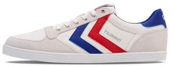 HUMMEL SLIMMER STADIL LOW, WHITE/BLUE/RED/GUM, 42