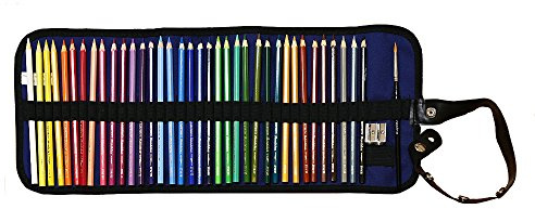 KOH-I-NOOR 36 Aquarellstifte Set mit Pinsel im blauen Stiftegürtel Mondeluz Aquarell Buntstifte