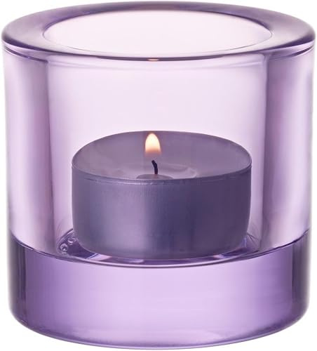Iittala Kivi Teelichthalter 60mm, Lavendel | Designklassiker aus Finnland, stimmungsvolles Kerzenlicht, finnische Handwerkskunst, Farbvariante nicht mehr in Produktion