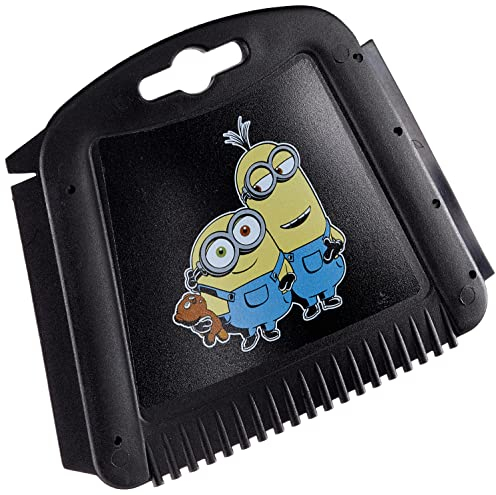 Minions' MNWAA256 Trapez Eiskratzer für das Auto, Eisschaber mit Eisbrecher-Zähnen und Wasserabstreiflippe