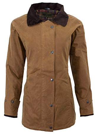Walker & Hawkes - Veste cirée Antique - pour femme - chasse/campagne - beige - 42