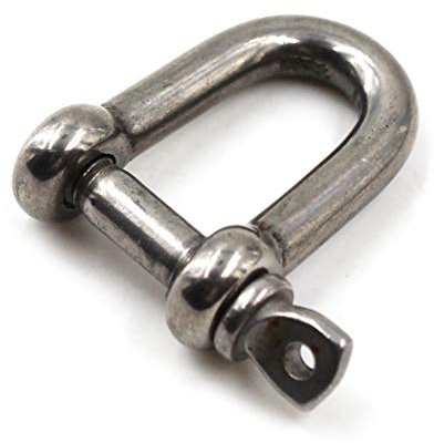 M16 Schäkel 304 Edelstahl D Ring Schäkel (Packung mit 1)