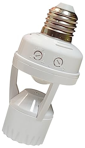 LED ATOMANT Douille E27 avec Détecteur Infrarouge de Mouvement et Capteur Crépusculaire. Compatible avec Ampoules LED. Économie d’énergie maximale.