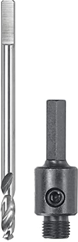 kwb Aufnahme-Schaft Sechskant für EASY-Cut Lochsäge 20 + 25 mm mit 1/2'' - 20 UNF Gewinde inkl. HSS Zentrierbohrer