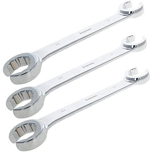 Heyiarbeit Chiave a testa svasata, 24 mm x 27 mm, metrica a doppia estremità aperta, 3 pezzi