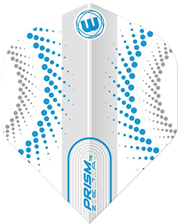 WINMAU Prism Zeta Kreise weiß und blau Dart-Flüge - 1 Satz pro Packung (insgesamt 3 Flüge)