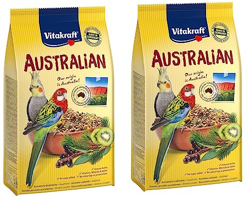 2 PACK WUNDAPETS VITA KRAFT AUSTRALIAN COCKATIEL LOVEBIRD BIRD CAGE FOOD FEED SEED 750G