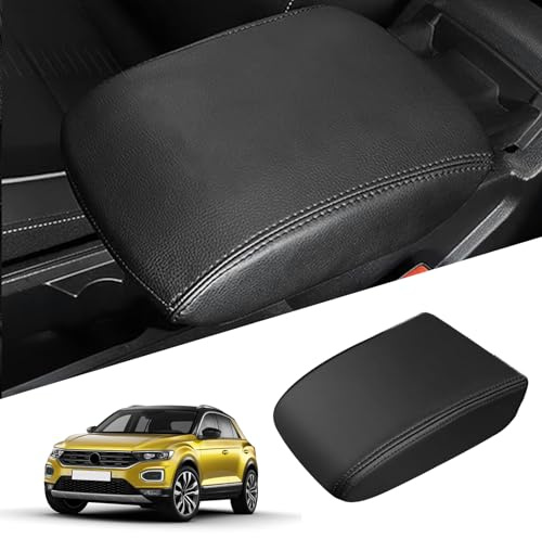 Centrale Bracciolo Copertura Compatibile con VW T ROC Bracciolo Copri Protezione Console Centrale Guscio Antigraffio - Nero