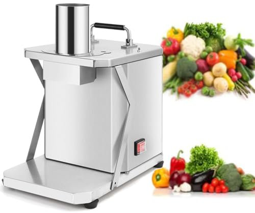 DPLXQPP Coupe-Légumes Fruits électrique Professionnel,Coupe-Légumes Automatique en Acier Inoxydable 200w,Adapté Aux Oignons,Jambon en Dés,Pommes Terre,avec Lames 6/8/10/12/15,110V