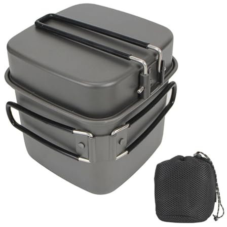 Dreuhuing utomhus campingkruka | aluminium camping köksredskap non-stick - multifunktionella campingredskap set lätt campingutrustning för camping cykling vandring