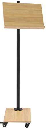 Buchständer zum Lesen,Bücherständer Rollender Lautsprecherständer mit Rädern, Stabile Metallkonstruktion, Höhenverstellbar, 180 Grad drehbar 39 * 28 * 3cm