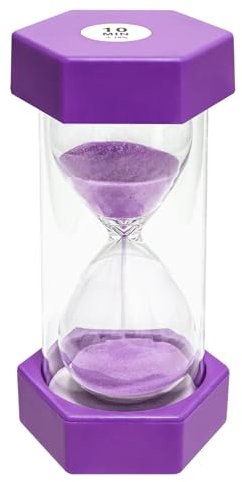 Suomiya Sablier de 10 minutes, sablier pour enfants, anti-chute, sablier coloré pour la crèche, le bureau, la maison, la salle de classe, la cuisine, l'apprentissage des enfants