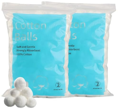 Sgrassanti Batuffoli di Cotone,Batuffoli di Cotone,Che Possono Essere Ltilizzate per La Rimozione del Trucco,per Pelli Sensibili,Salone di Bellezza,Uso Domestico,Bianchi,400pcs