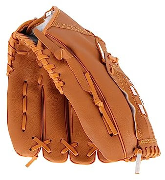 BESPORTBLE Baseballhandschuh Linkshänder PVC Softball Hand Mit Gepolstertem Handballen Und Verstellbarem Riemen Für Outdoor-teamspiele in Gelb