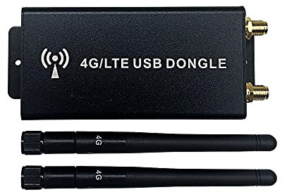 EXVIST Dongle 4G LTE con modulo EC200A-EU Mini PCIe LTE Cat 4, doppie antenne esterne, slot SIM per cassetto, adattatore mini PCIe a tipo C integrato, include cavo da tipo C a USB, driver richiesti