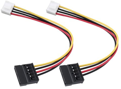 Be In Your Mind 2X Câbles Adaptateurs d'alimentation Disque Dur 4 Broches vers SATA Femelle Compatible avec Hikvision l'enregistreur Vidéo (20 Cm)