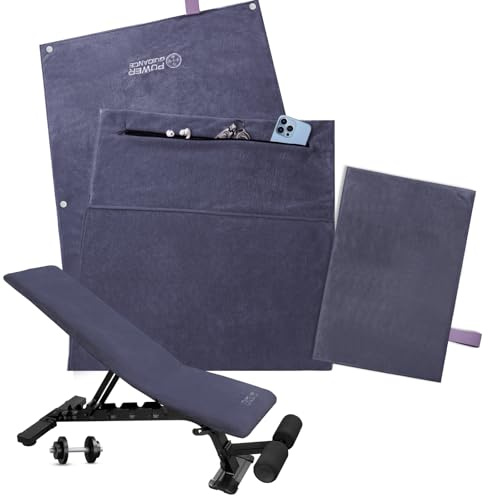 POWER GUIDANCE Ensemble de Serviettes de Sport Ultra absorbantes et compactes,Serviette de Sport en Microfibre,avec Poche zippée,pour la Salle de Sport l'entraînement,Lavable en Machine (Violet Gris)