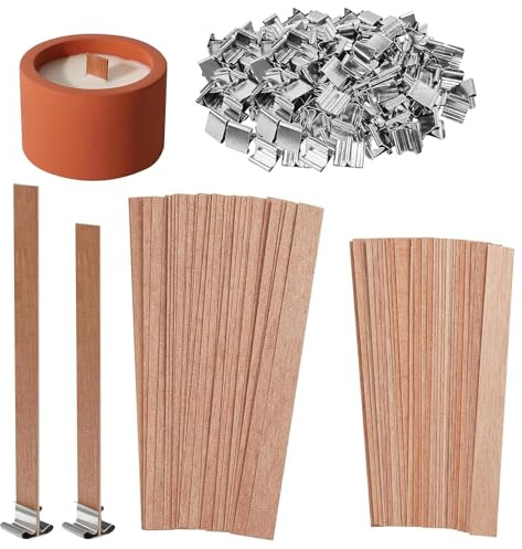 80 Pcs Set Candle Wicks, Candle Wicks for Making Candles, Natural Smokeless for Candle DIY Craft (40 Set, 2 Size)