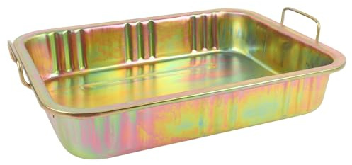 Fdit Vaschetta di Raccolta Dell'olio 13 Litri Vaschetta di Raccolta Dell'olio Elegante e Versatile per Officine Automobilistiche, Motociclistiche e Domestiche