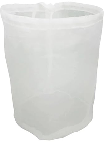 KiBcsLic Brew Bag Strainer Feines Netz Obstpresse mit Verstellbarem Verschluss Filterbeutel Lebensmittelfür Brauen Heimgebrauch Weinkelter Saf, S
