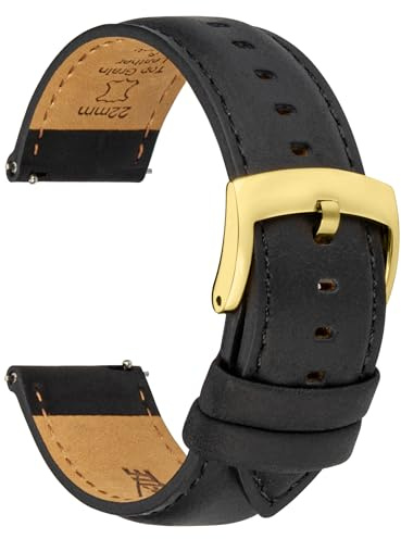 CORROPELLE Leder Uhrenarmbänder Schnellverschluss 18mm 19mm 20mm 21mm 22mm, Vintage Eleganten Hochwertige Ersatz Leder Armband für Damen und Herren, Uhr und Smartwatch