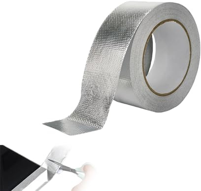 Hitzeschutzband Auspuff 10m X 5cm,Auspuffband,Aluminium Klebeband,Alu Klebeband,Auspuff Dichtband Selbstklebend,Aluklebeband Hitzebeständig,Dampfsperre Geschirrspüler,Isolierklebeband,Auspuffdichtung