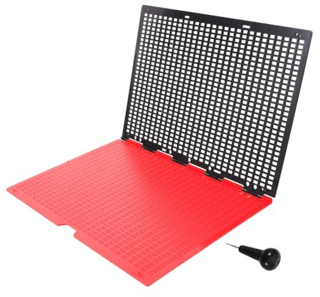 HAMPPLIES Kit Scrittura Braille Lavagna 27 Righe 30 Celle in Plastica Resistente e Penna Stilo Nera, Strumento Didattico per Apprendimento Braille Principianti, Uso Scolastico, Studio e