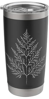 Cypress Leaf Line Art Nature Lover Stainless Steel Insulated Tumbler