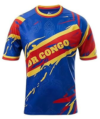 Fotbollströjor herr 2026 for fotbollströja for europeiska/amerikanska/asiatiska/afrikanska landslagsfans(Congo,XL)