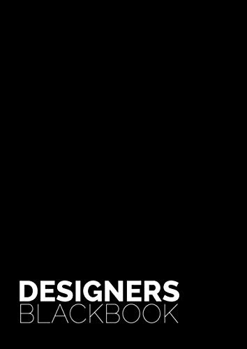 Designers Blackbook: A4 Sketchbook, Skizzenbuch für Grafiker - feiner Punktraster