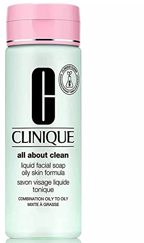Clinique all about clean liquid facial soap oily skin formula , 200 ml ( Package may vary)