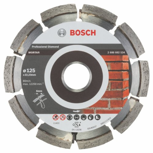 Bosch 1x Disque à tronçonnage diamant PRO Mortar , alésage 22,23 mm (pour Brique, Ø 125 mm, Professional Accessoire Petite meuleuse angulaire)