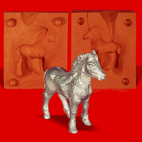 Unbekannt Zinngießform Pony Fohlen, 135g Reinzinn