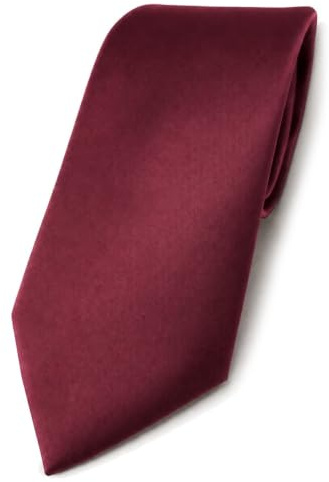 TigerTie raso cravatta - rosso bordò uni poliestere