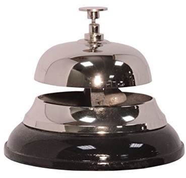 Tavolo campana campanello Hotel campana Vintage in acciaio lucido in ottone 11,8 cm