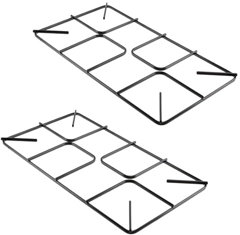 SPARES2GO Pan Support Grid for New World Oven Cooker Flat Gas Hob (Pack of 2, 455mm x 245mm)