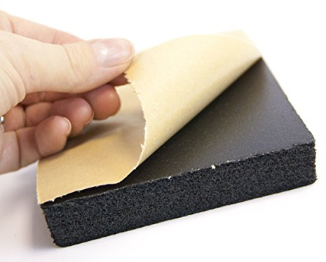20mm Black Closed Cell Foam Sound Proofing Deadening Insulation Material 1m x 1m