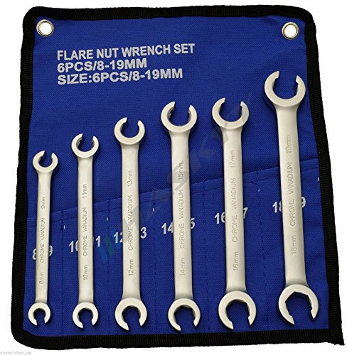 Chiave inglese Set aperta 6-pz. 8-19 mm aperto Chiave condotto freno Strumento
