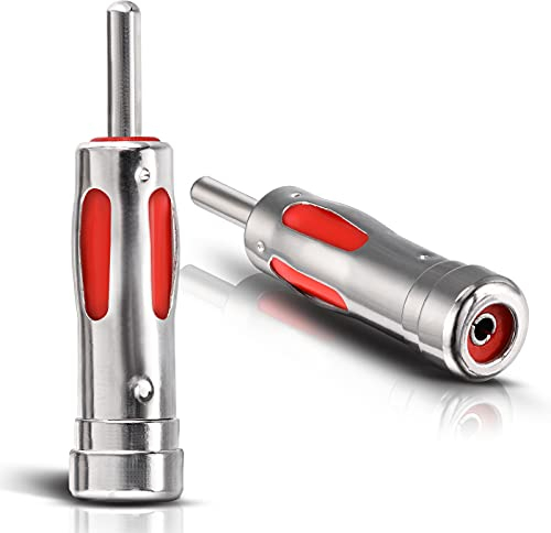 Eightwood DAB Aerial Adapter Din Male to ISO Female Adapter 2pcs for FM Aerial DAB Car Aerial Radio DAB Antenna AM/FM Aerial Radio Handfunk Car Radio Antenna